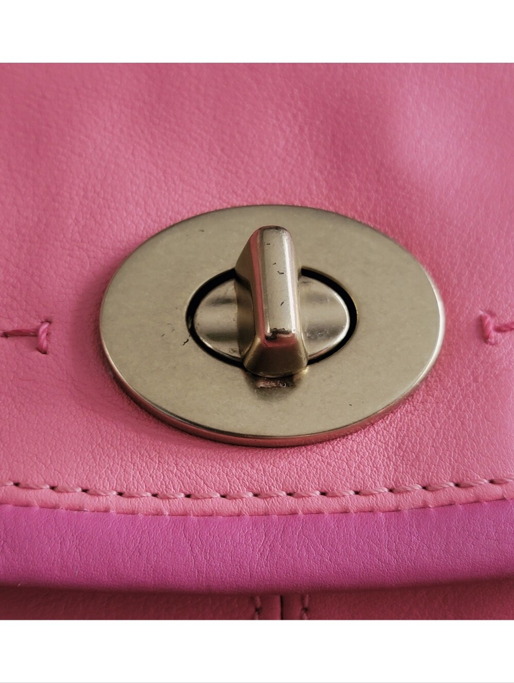 Coach 13382 Bonnie Satchel Pink Colorblock Leather Shoulder Bag Y2K - Picture 13 of 16